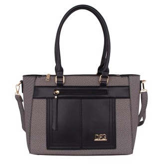  Women's black shoulder bag 25124-1202-BL